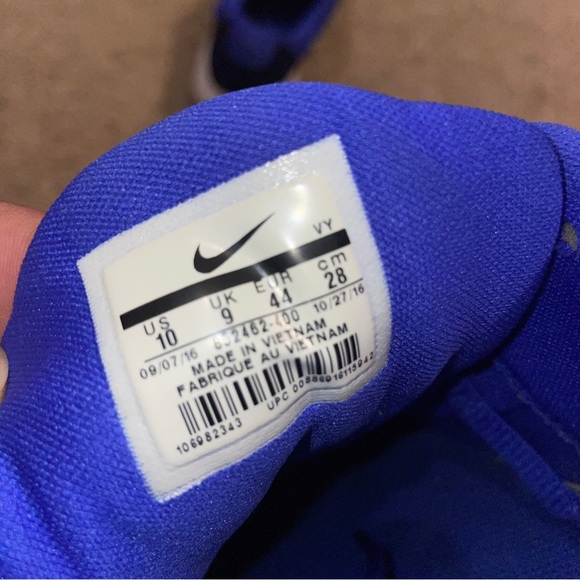 Nike Lunar Converge Running Shoes Mens Blue Mesh Lace Up Size 10 - Picture 7 of 9